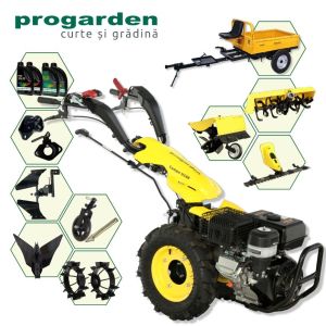 Мотоблок ProGARDEN Campo пакет U16E 14HP  + ремарке RM500C 500 кг + косачка BC120M + 3x щепсела + фреза FT90 + 2x метални колела RM47 + 2x съединителя + 4л масло