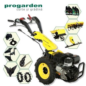 Мотоблок ProGARDEN Campo пакет U16E 14HP + косачка BC120M + мотофреза FT90 + 2x метални колела RM47 + 2x чифта + 4л масло